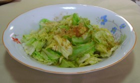 超手抜き春キャベツの温野菜